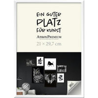 BILDERRAHMEN in Weiss Hochglanz  - Weiss Hochglanz, Basics, Glas/Papier (21/29,7/1,8cm)