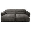 BIGSOFA in Chenille Anthrazit  - Anthrazit/Schwarz, Modern, Kunststoff/Textil (285/87/184cm) - Trendmanufaktur