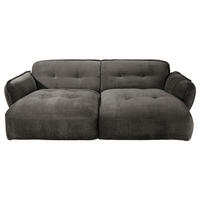 BIGSOFA in Chenille Anthrazit  - Anthrazit/Schwarz, Modern, Kunststoff/Textil (285/87/184cm) - Trendmanufaktur