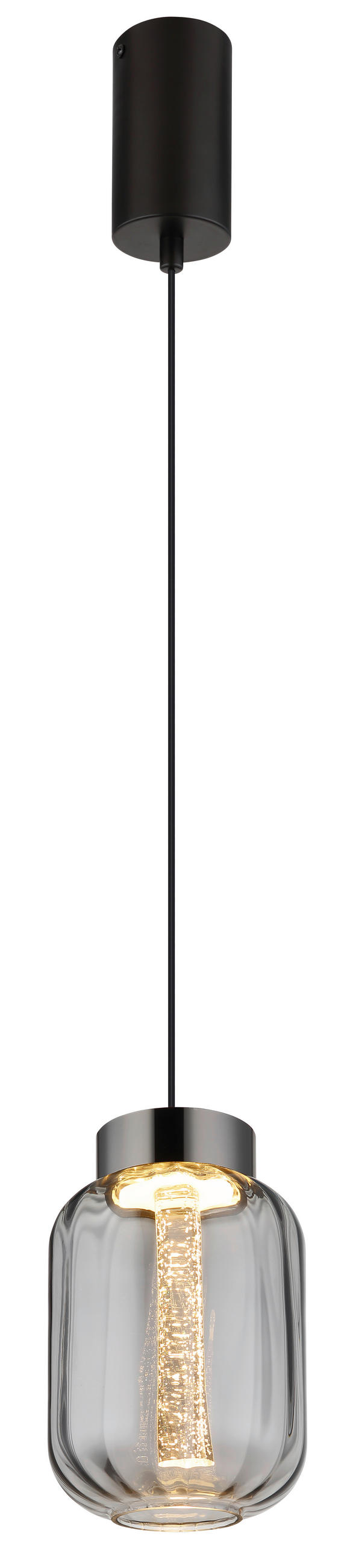 LED-HÄNGELEUCHTE 15/150 cm    - Klar/Chromfarben, Basics, Glas/Kunststoff (15/150cm) - Globo