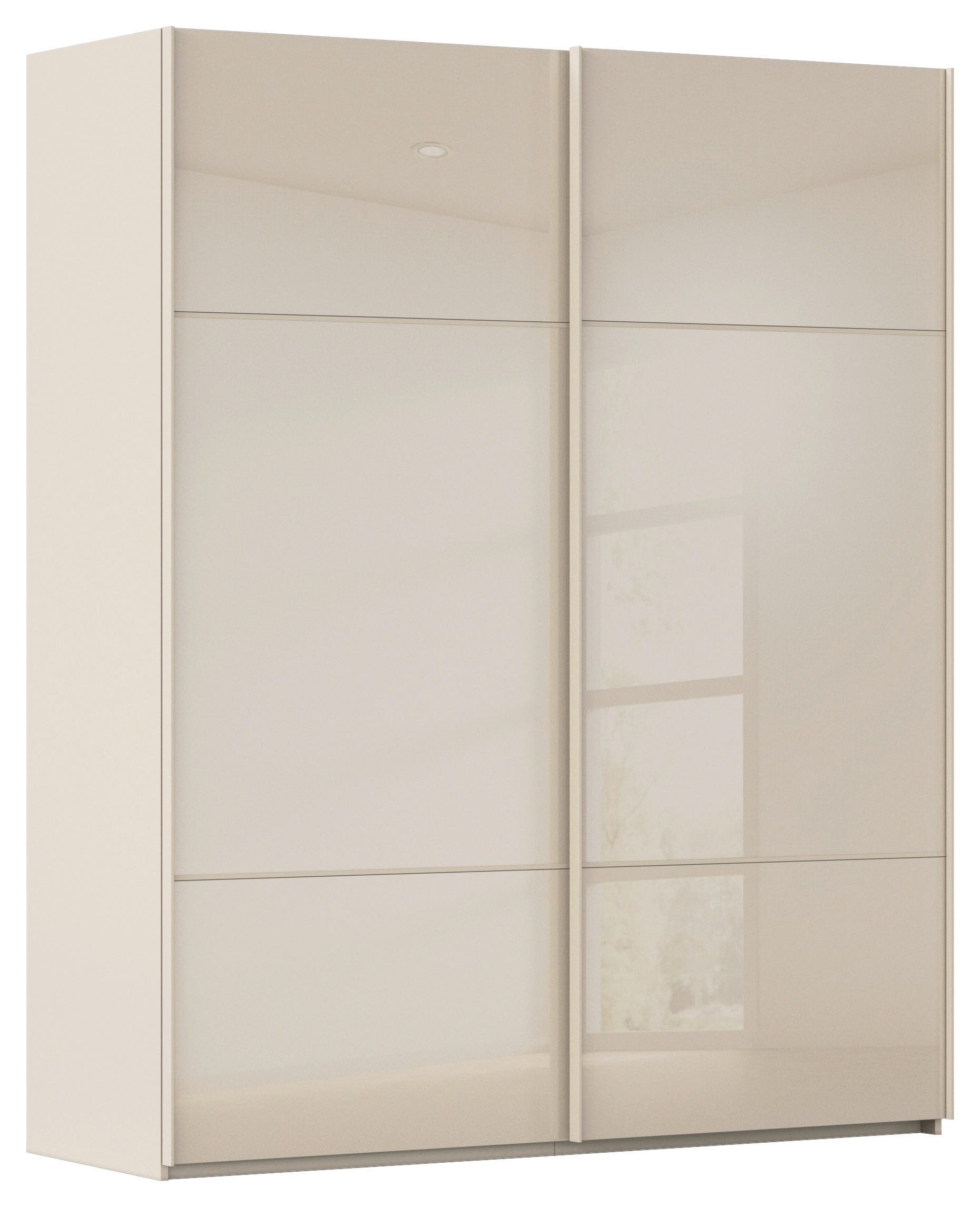 SCHWEBETÜRENSCHRANK 181/223/67 cm 2-türig Champagner  - Champagner, KONVENTIONELL, Glas/Holzwerkstoff (181/223/67cm) - Novel