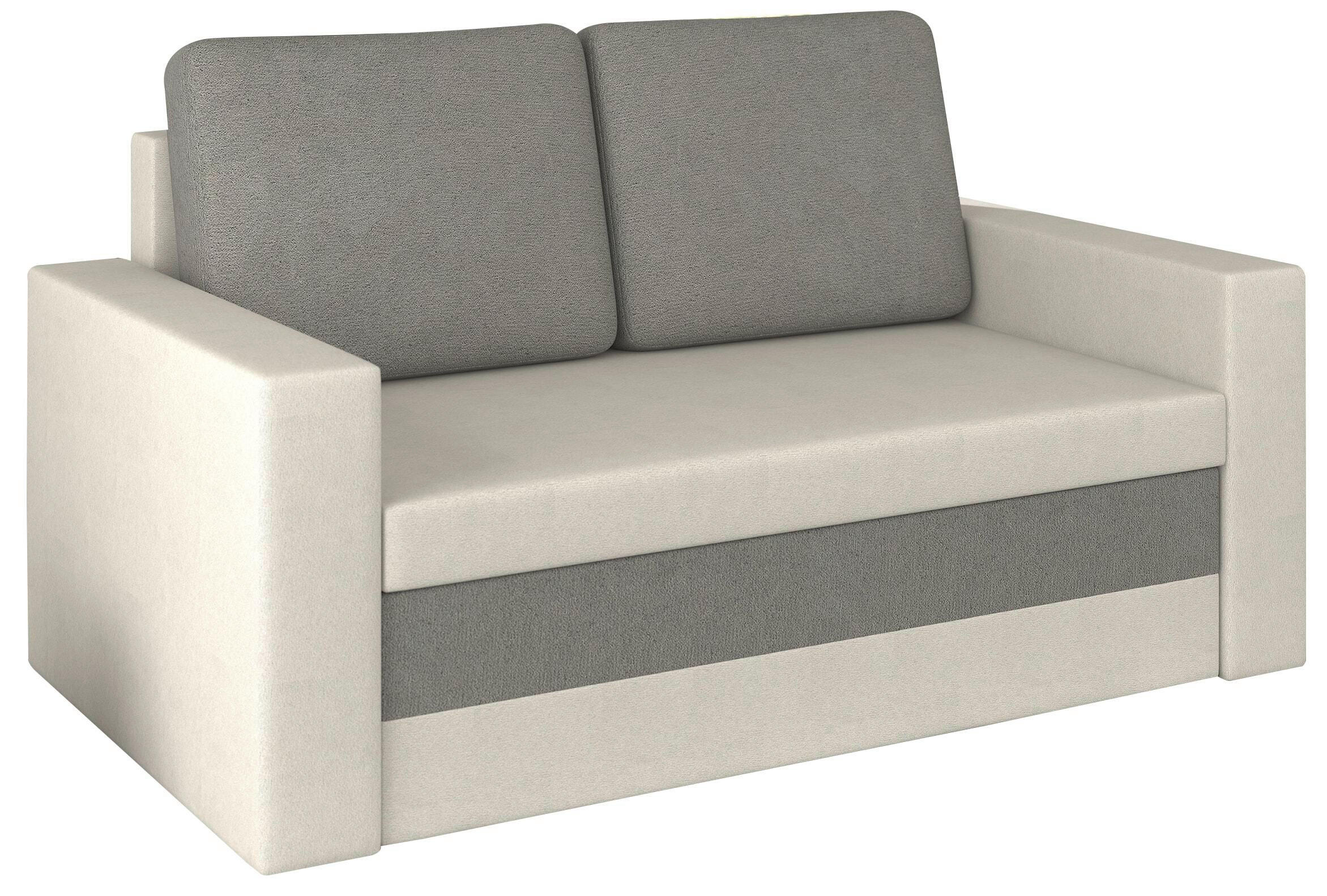 SCHLAFSOFA in Textil Creme  - Creme/Schwarz, Design, Kunststoff/Textil (150/90/90cm) - MID.YOU