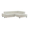 ECKSOFA Creme Chenille  - Chromfarben/Creme, KONVENTIONELL, Textil/Metall (312/234cm) - Livetastic