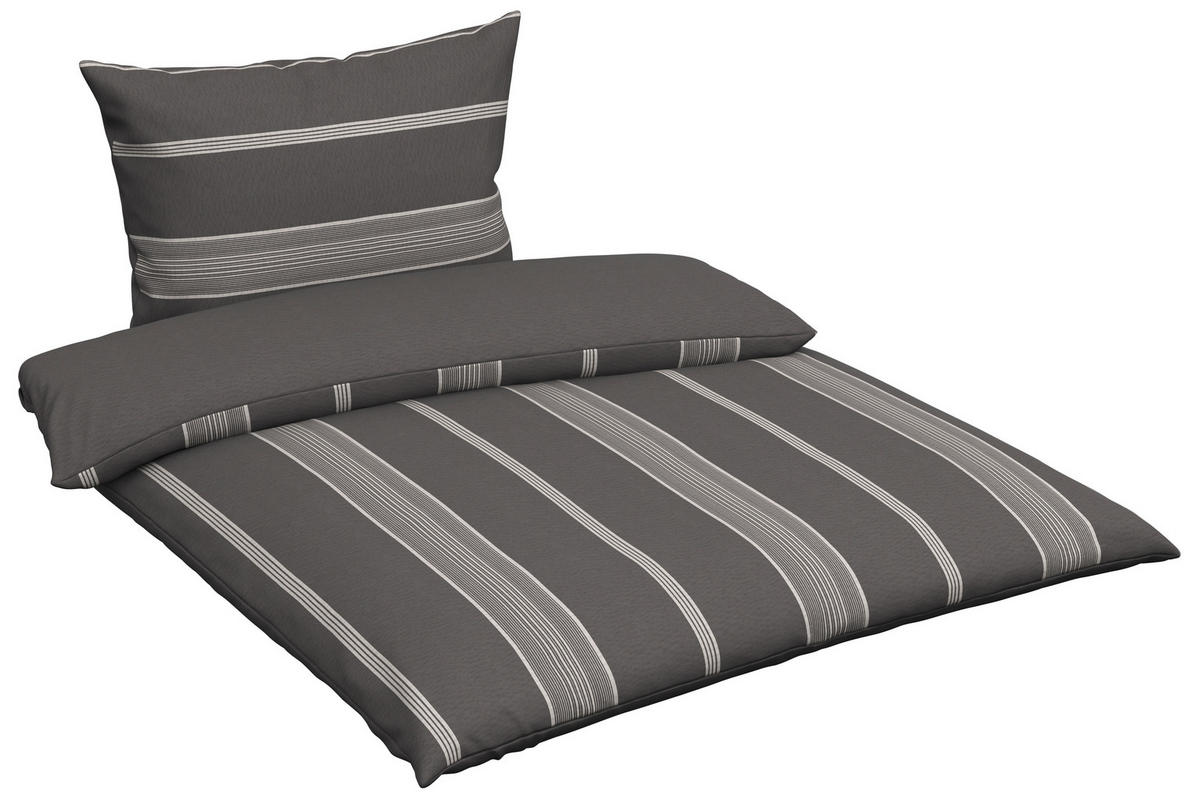 BETTWÄSCHESET 2-teilig REMSA Flanell 160/210 cm  - Grau, Konventionell, Textil (160/210cm) - Esposa
