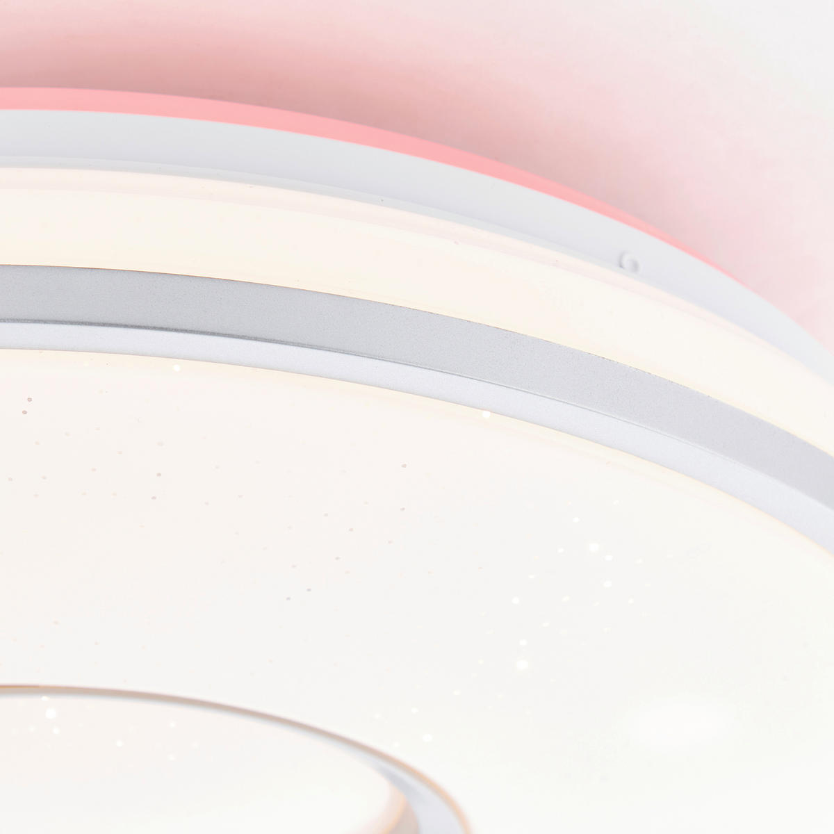 LED-DECKENLEUCHTE  39/10,3 cm    - Weiss/Silberfarben, Design, Kunststoff/Metall (39/10,3cm) - Brilliant