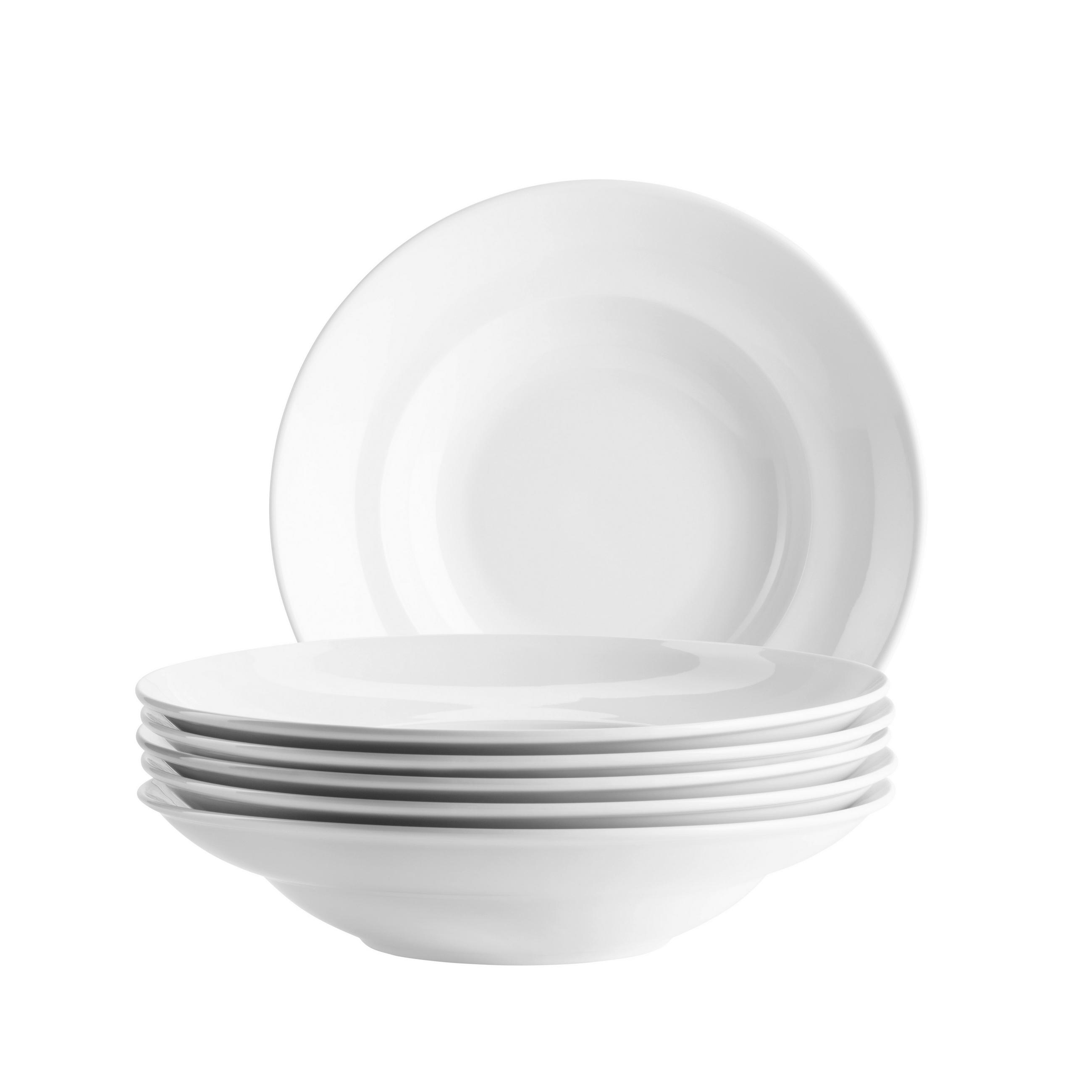 PASTATELLERSET Porzellan 6-teilig Barca  - Weiß, Basics, Keramik - Mäser