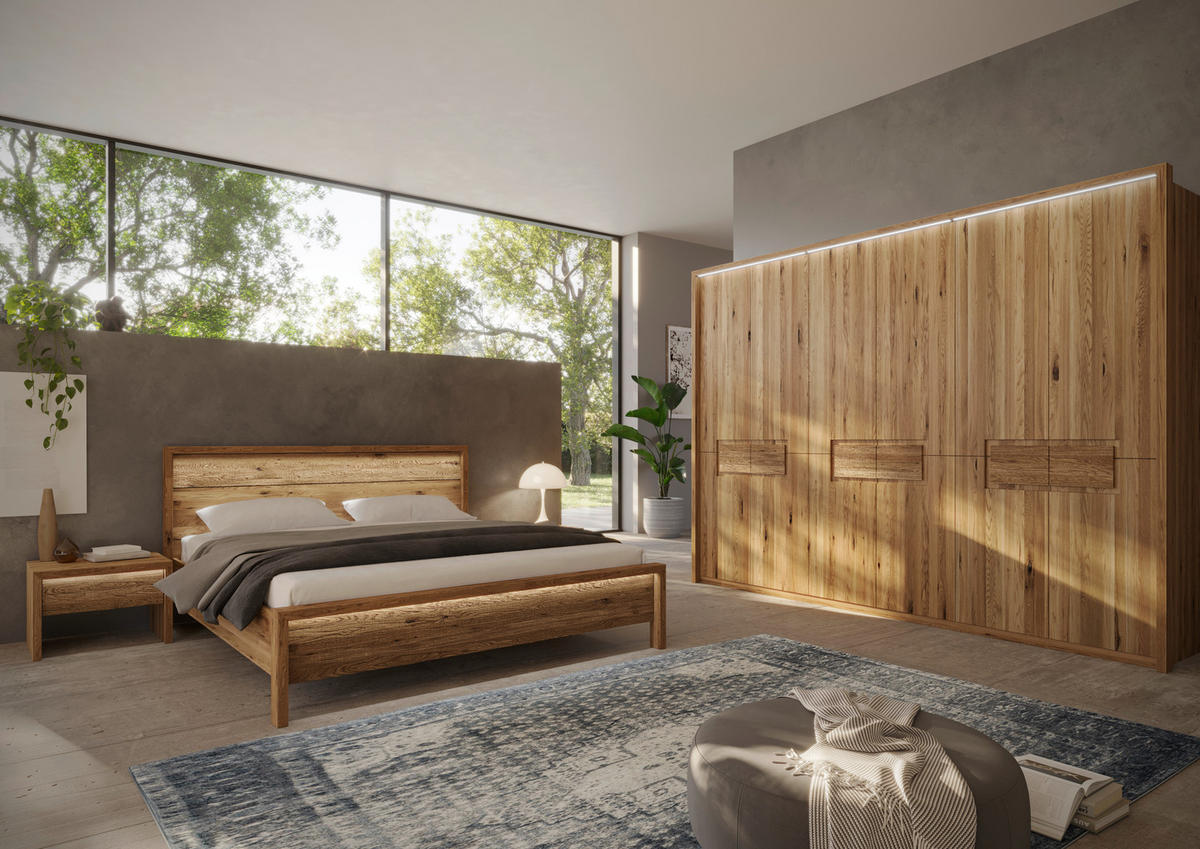 DREHTÜRENSCHRANK  in Eichefarben  - Eichefarben, MODERN, Holz (302/223/62cm) - MID.YOU