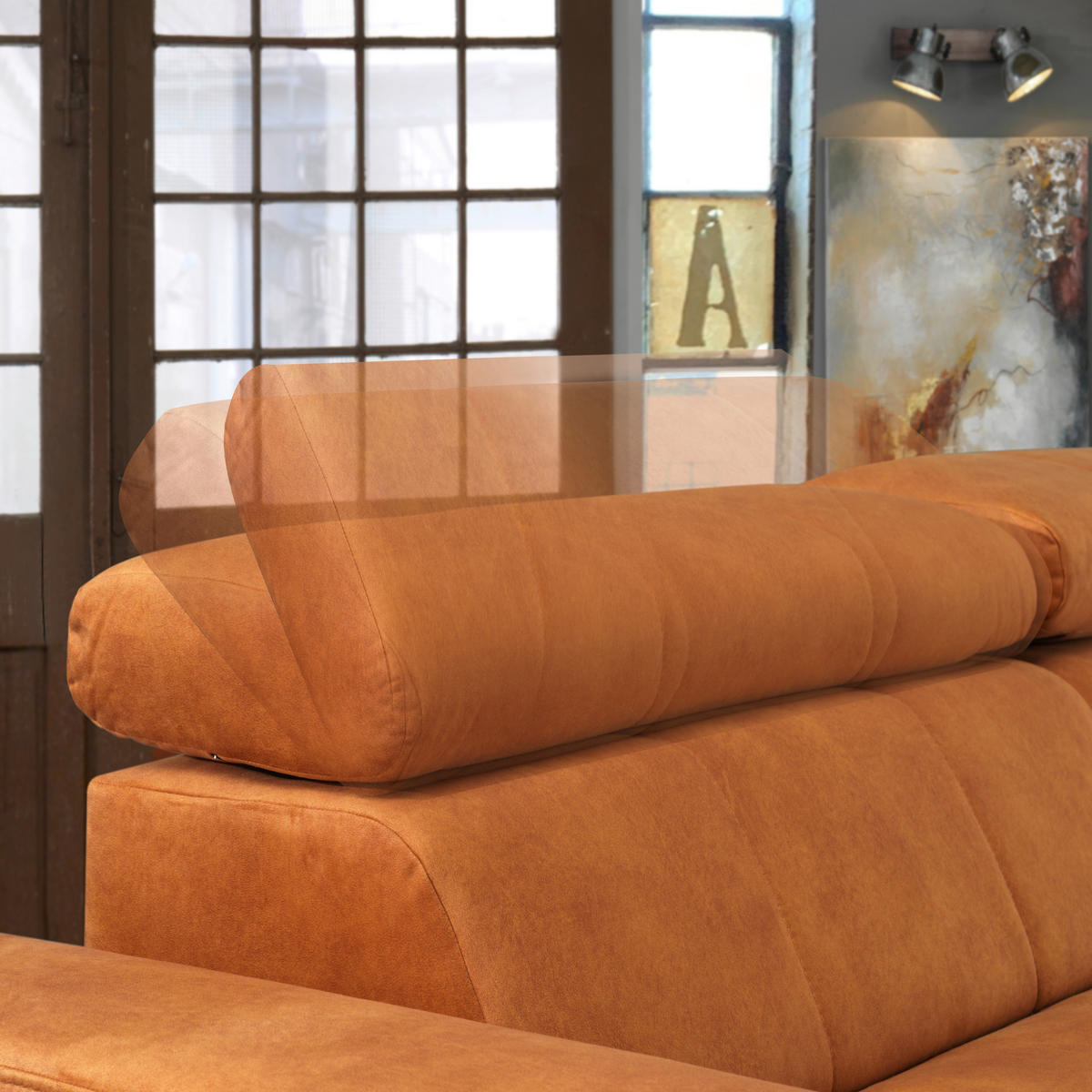 ROHOVÁ SEDACIA SÚPRAVA, textil, oranžová - oranžová/čierna, Design, kov/textil (267/181cm) - Carryhome