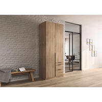 DREHTÜRENSCHRANK 91/229/54 cm,  in Sonoma Eiche, 2 Tür(en)  - Grau/Sonoma Eiche, MODERN, Holzwerkstoff/Metall (91/229/54cm) - Rauch Möbel