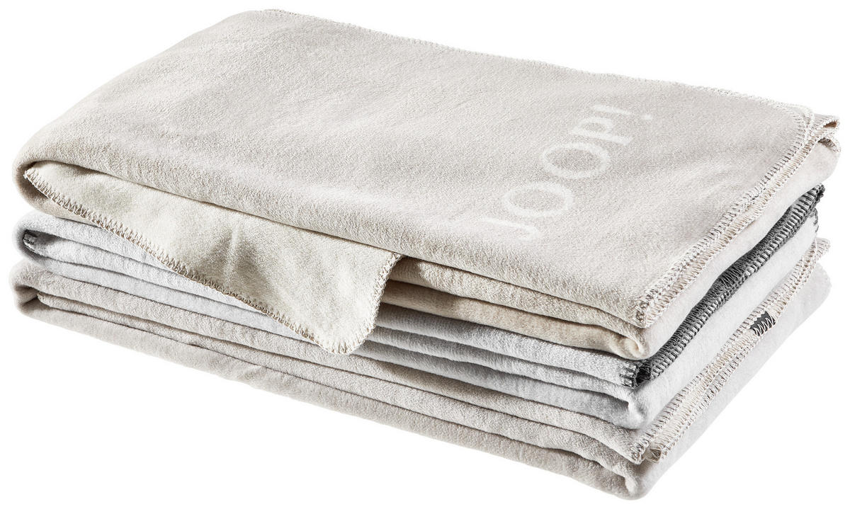 WOHNDECKE MELANGE DOUBLEFACE 150/200 cm  - Schieferfarben/Hellgrau, Design, Textil (150/200cm) - Joop!