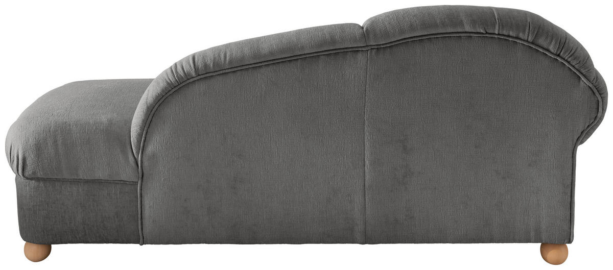 OTTOMANE in Mikrofaser Graubraun  - Wildeiche/Graubraun, KONVENTIONELL, Holz/Textil (86/84/190cm) - Livetastic