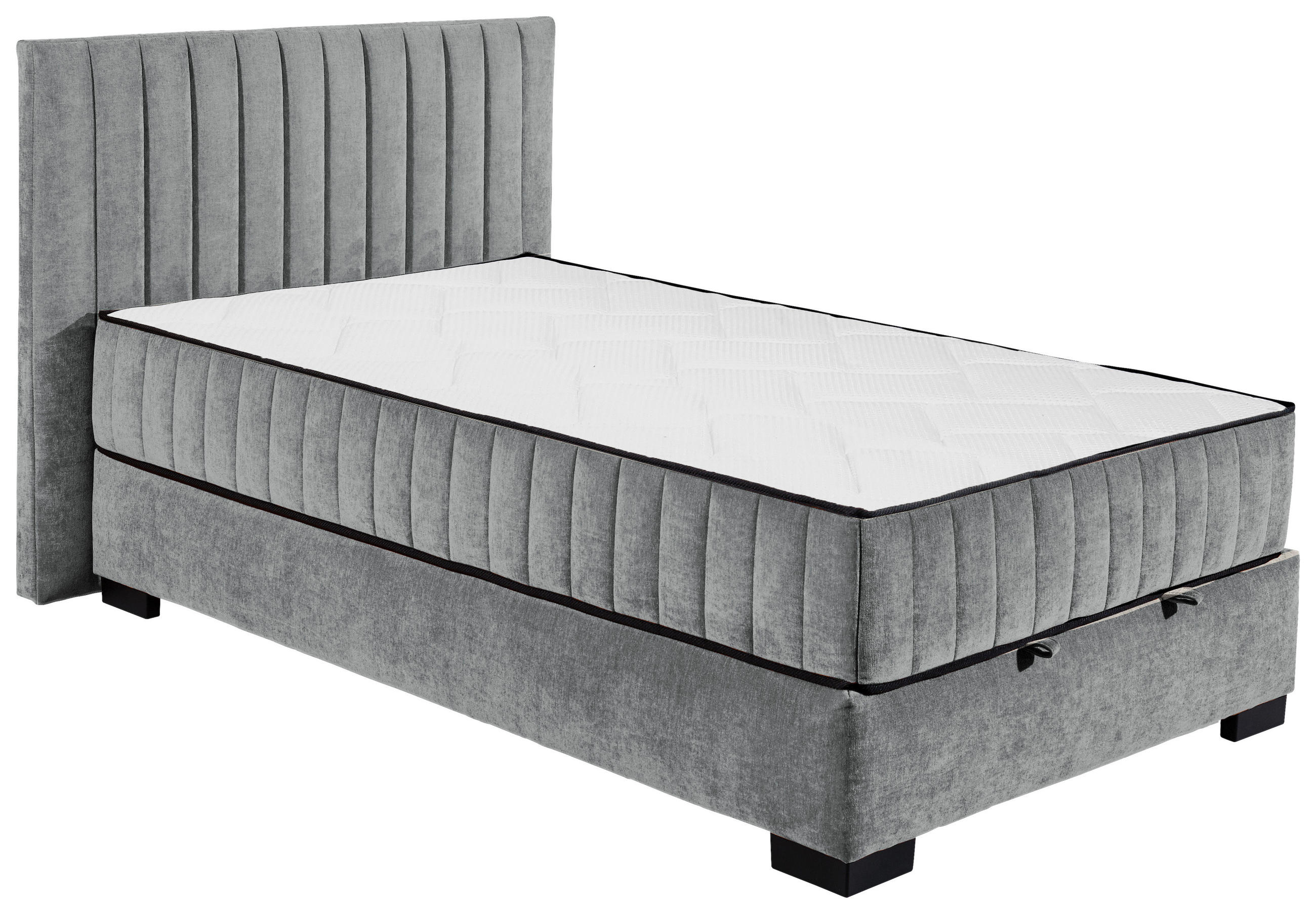 BOXBETT 120/200 cm  Anthrazit  - Anthrazit/Schwarz, Modern, Holzwerkstoff/Kunststoff (120/200cm) - MID.YOU