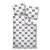 BETTWÄSCHE Makosatin 155/220 cm  - Weiß/Grau, Design, Textil (155/220cm) - Janine