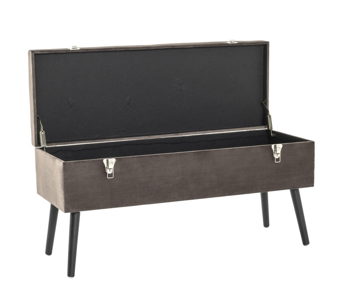 TRUHENBANK 106/52/40 cm Samt Taupe  - Taupe, Basics, Textil (106/52/40cm)