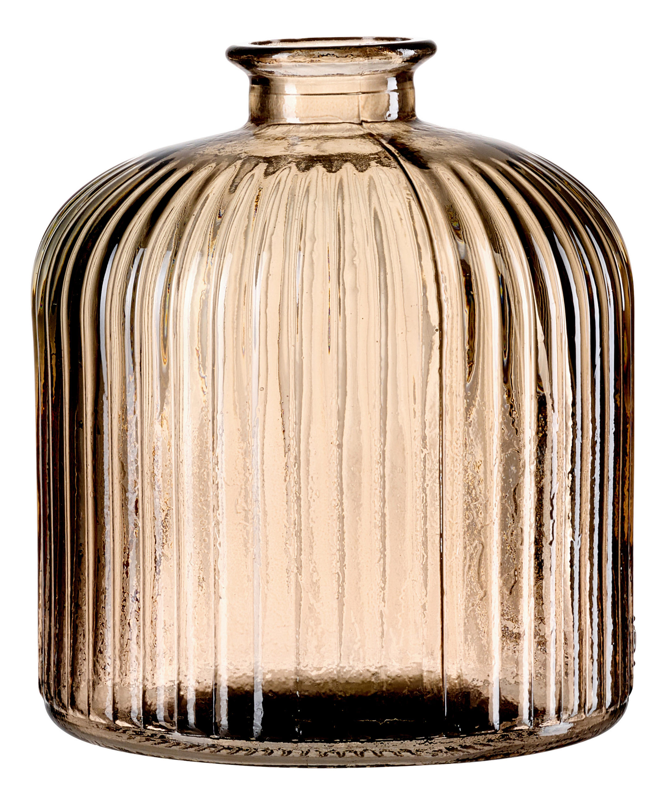 VASE Marokko 17,5 cm  - Hellbraun, Trend, Glas (14/14/18cm) - Ritzenhoff Breker