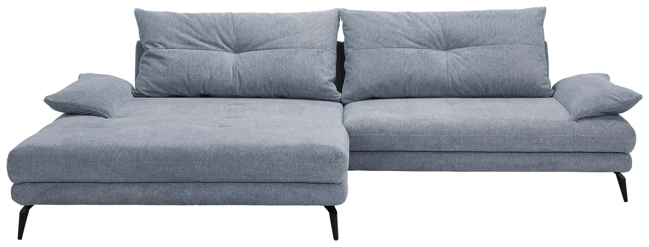 HÖRNSOFFA i flatväv blå  - blå/svart, Design, metall/textil (176/294cm) - MID.YOU