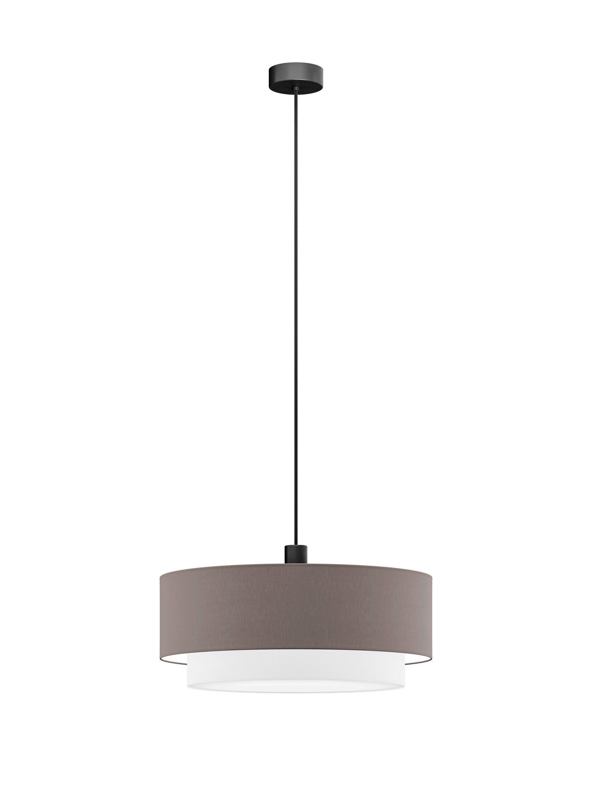 FÜGGŐLÁMPA 50/40/130 cm  - antracit/fehér, Basics, műanyag/textil (50/40/130cm)