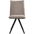 STUHL Webstoff Schwarz, Taupe Buche massiv  - Taupe/Schwarz, Basics, Holz/Textil (46/91/61cm) - Carryhome