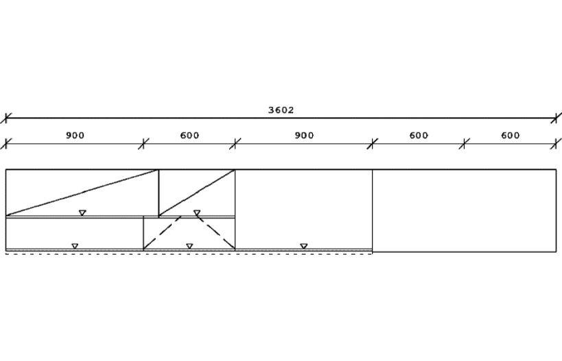KUHINJSKI BLOK BREZ APARATOV - črna/barve hrasta, Basics, kovina/leseni material (362,2cm) - Impuls