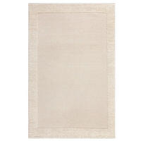 HANDWEBTEPPICH 160/230 cm BOBBLE WOOL BORDER Creme  - Creme, Trend, Textil (160/230cm) - Xora