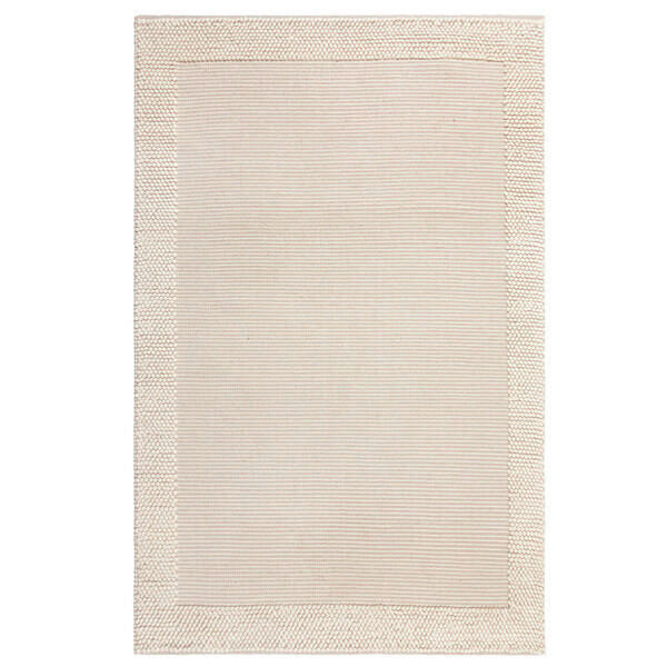 Flair Rugs Handwebteppich Bobble Wool Border Creme 120x170 cm