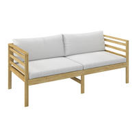 GARTENBANK 180/70/74 cm  in Weiß, Akaziefarben  - Weiß/Akaziefarben, MODERN, Holz/Textil (180/70/74cm) - James Wood