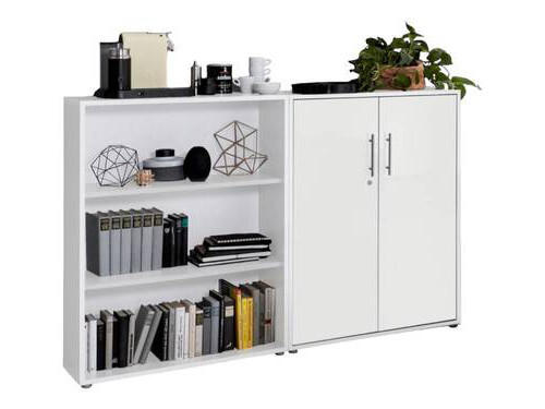 Mid.you Aktenschrank Office Edition - SW Set 1 niedrig Weiß 168.8x113.6x33 cm