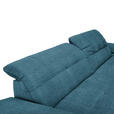 ECKSOFA in Mikrofaser Blau  - Chromfarben/Blau, Design, Textil/Metall (265/180cm) - Carryhome