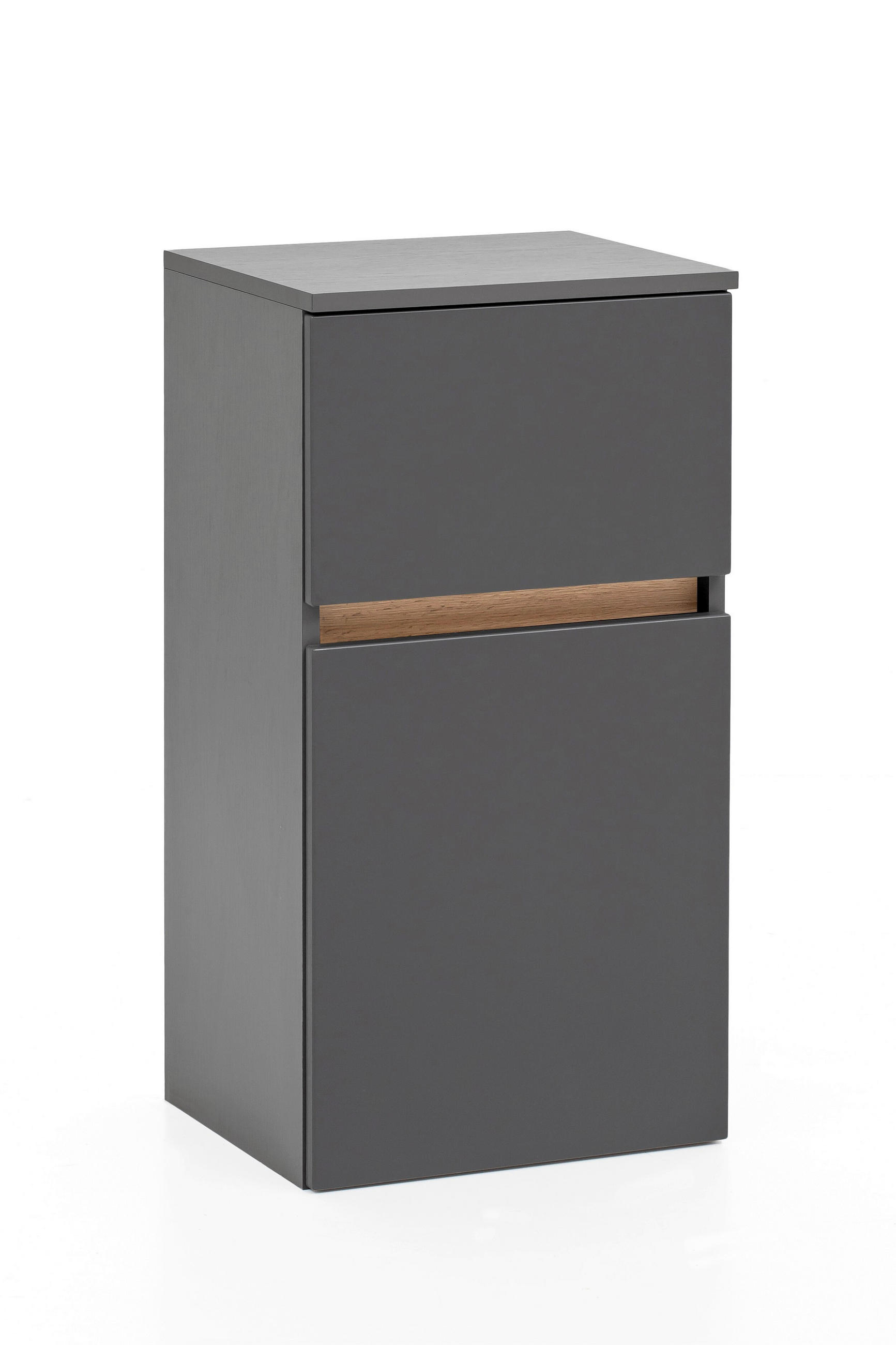UNTERSCHRANK 40/79/35 cm   - Graphitfarben/Grau, Natur, Holzwerkstoff (40/79/35cm) - Xora
