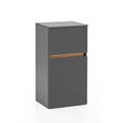 UNTERSCHRANK 40/79/35 cm - Graphitfarben/Grau, Natur, Holzwerkstoff (40/79/35cm) - Xora