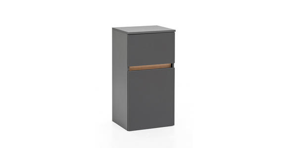 UNTERSCHRANK 40/79/35 cm - Graphitfarben/Grau, Natur, Holzwerkstoff (40/79/35cm) - Xora