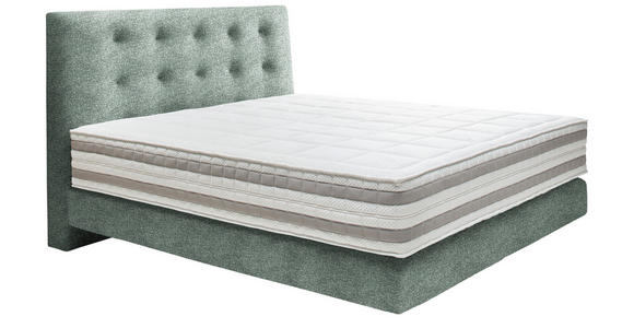 BOXSPRINGBETT 180/200 cm  in Olivgrün  - Olivgrün, KONVENTIONELL, Holz/Textil (180/200cm) - Dieter Knoll