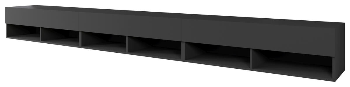 LOWBOARD A300  in  - Schwarz/Grau, Trend, Holzwerkstoff/Kunststoff (300/27/31cm)