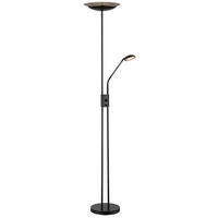 LED-STEHLEUCHTE - Schwarz, Konventionell, Glas/Kunststoff (30/178,5cm) - Globo