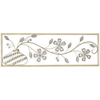 DEKORACE NA ZEĎ 99/33/3,5 cm - barvy stříbra/barvy zlata, Basics, kov (99/33/3,5cm) - Ambia Home