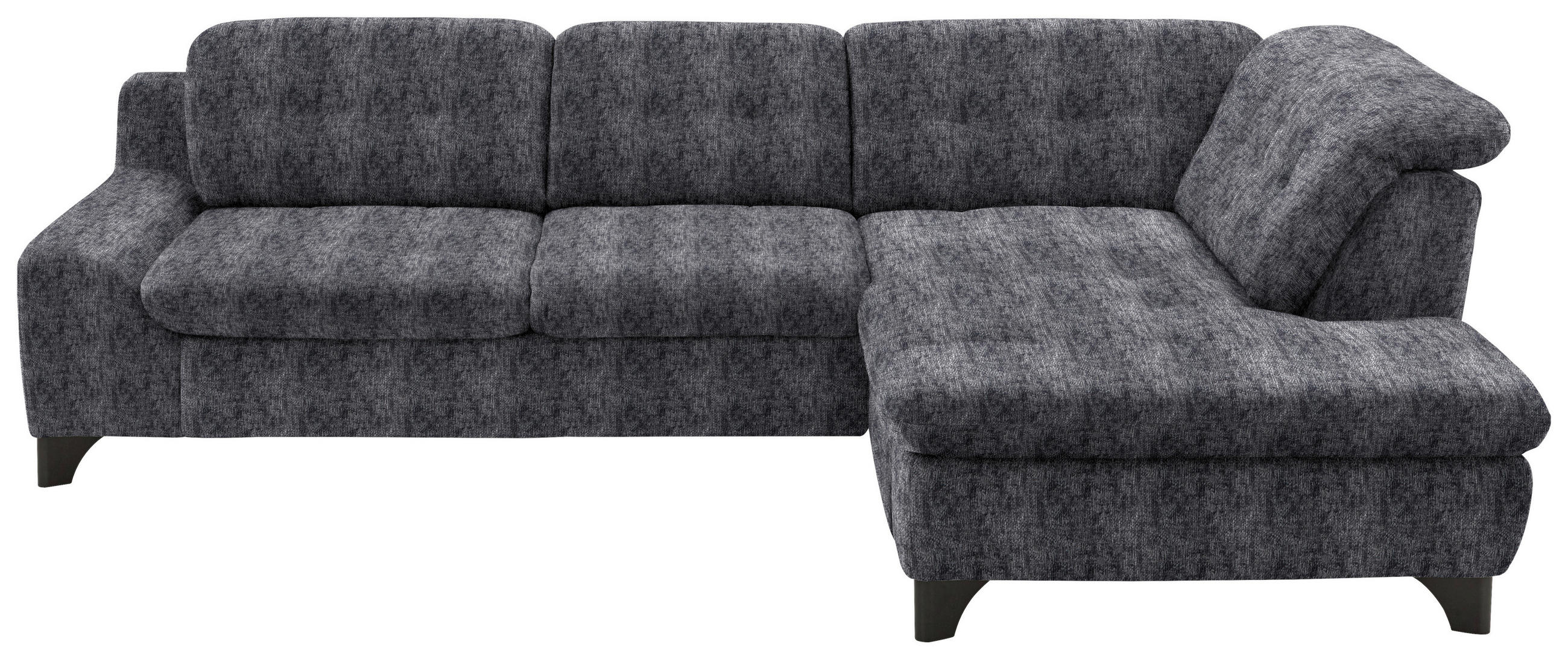HÖRNSOFFA i chenille antracit  - svart/antracit, Klassisk, metall/textil (281/200cm) - MID.YOU