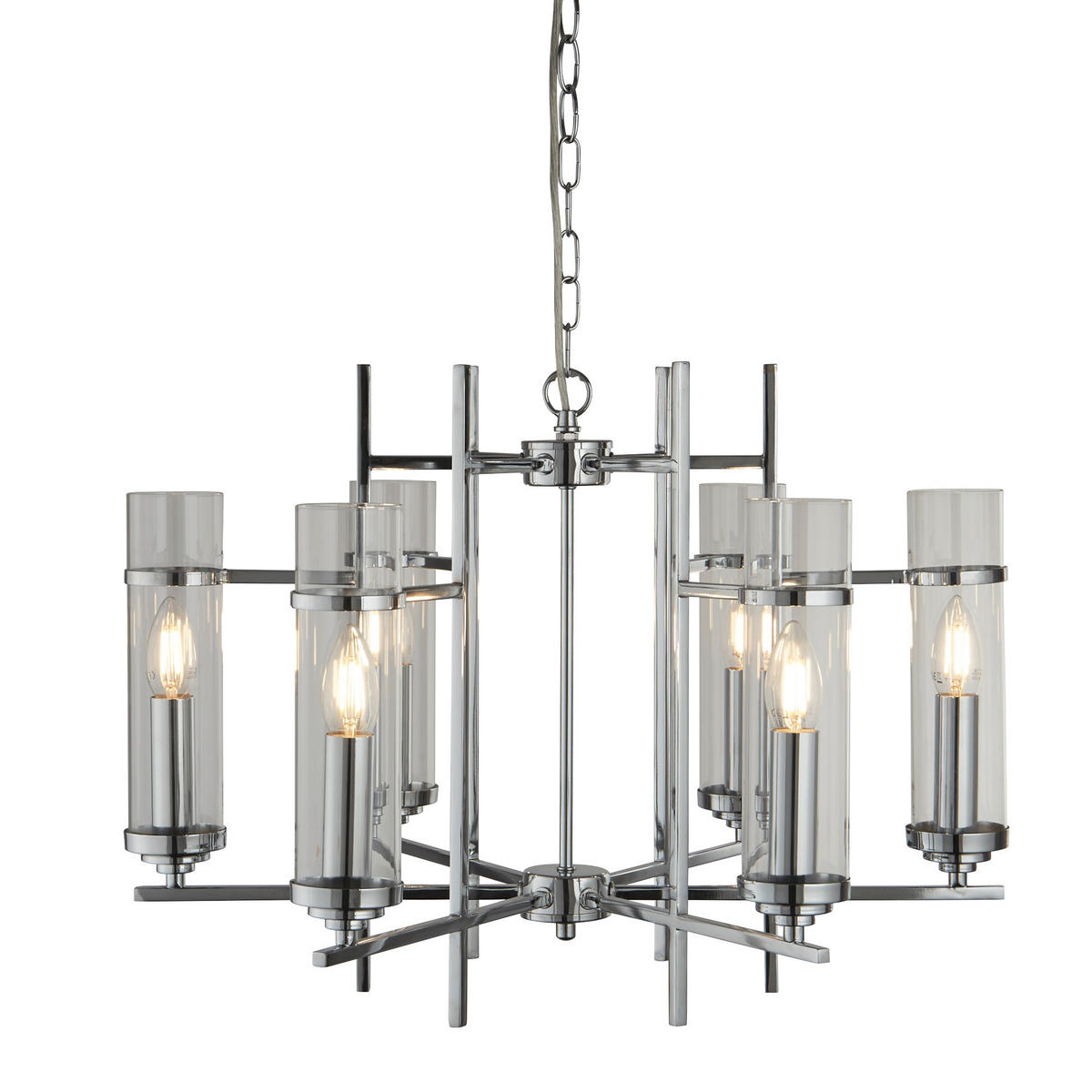 VISEČA SVETILKA  Milo   60/60/42 cm        40 W E14 - barve kroma, Design, kovina/steklo (60/60/42cm)