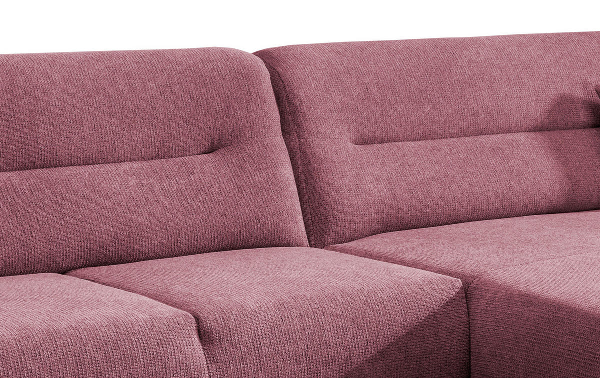 ECKSOFA in Chenille Brombeere  - Wildeiche/Brombeere, Modern, Holz/Textil (290/166cm) - MID.YOU