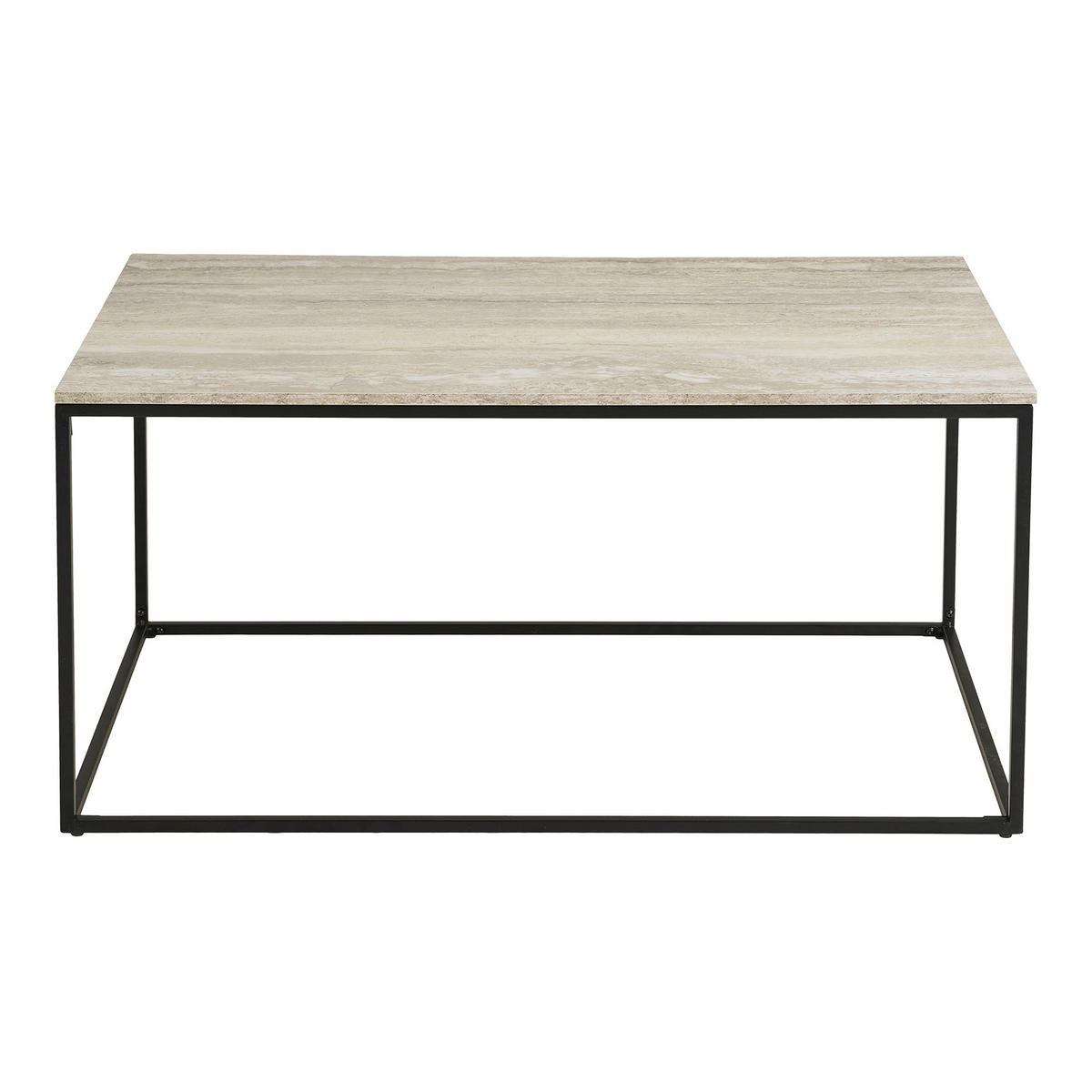 BEISTELLTISCH 60/45/90 cm Vita Greige rechteckig  - Greige/Schwarz, Basics, Holzwerkstoff/Metall (60/45/90cm)