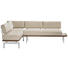 ECKBANK Echtleder Nussbaum Grau, Nussbaumfarben - Nussbaumfarben/Grau, Design, Leder/Metall (190/266cm) - JOOP!