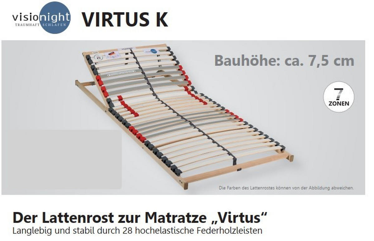 MATRATZENSET 140/200 cm  - Weiß/Grau, Basics, Holz/Kunststoff (140/200cm) - Visionight