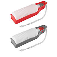 HUNDE-TRINKFLASCHE - Rot/Grau, KONVENTIONELL, Kunststoff (0,5cm) - Fackelmann