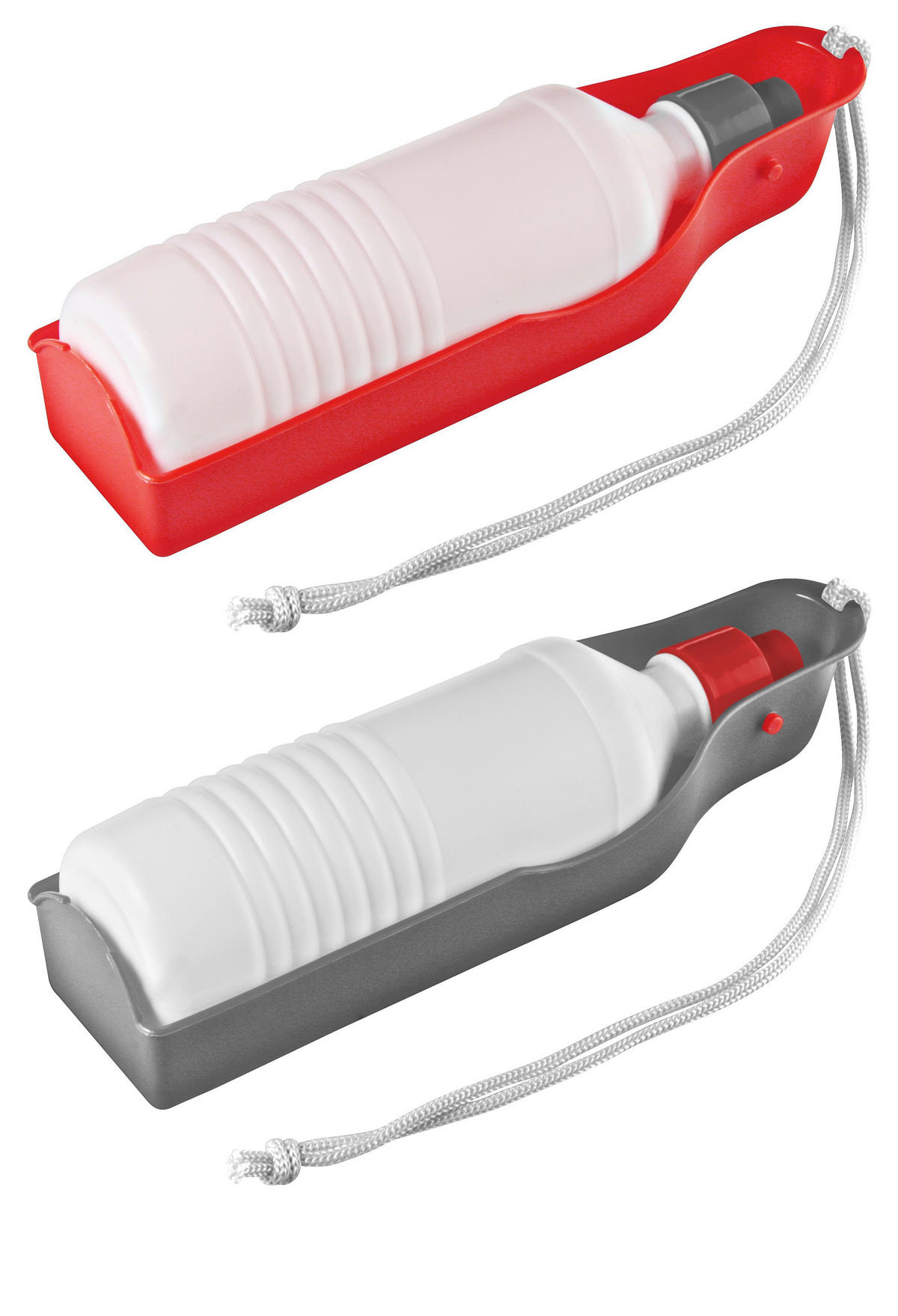 HUNDE-TRINKFLASCHE - Rot/Grau, KONVENTIONELL, Kunststoff (0,5cm) - Fackelmann