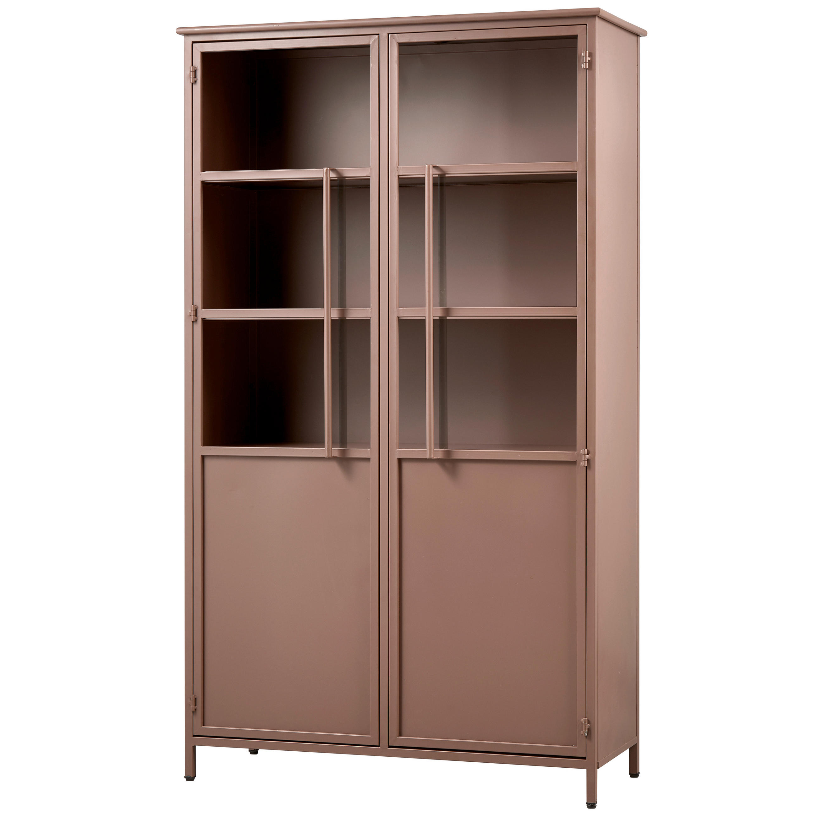 VITRINE in Braun  - Braun, Design, Glas/Metall (99/170/44cm) - Livetastic