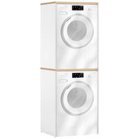 WASCHMASCHINENSCHRANK 67,1/96/60 cm  in Weiß, Eichefarben  - Eichefarben/Weiß, MODERN, Holzwerkstoff (67,1/96/60cm) - MID.YOU