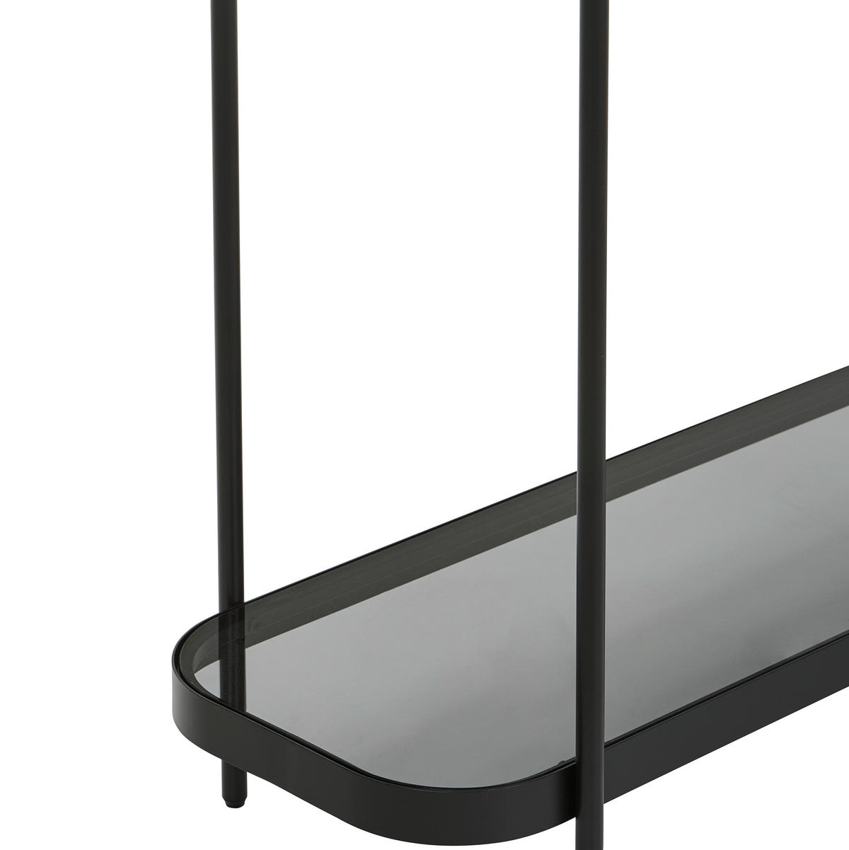 KONSOLENTISCH Grau, Schwarz  - Schwarz/Grau, Trend, Glas/Metall (110/38/80cm) - Novel