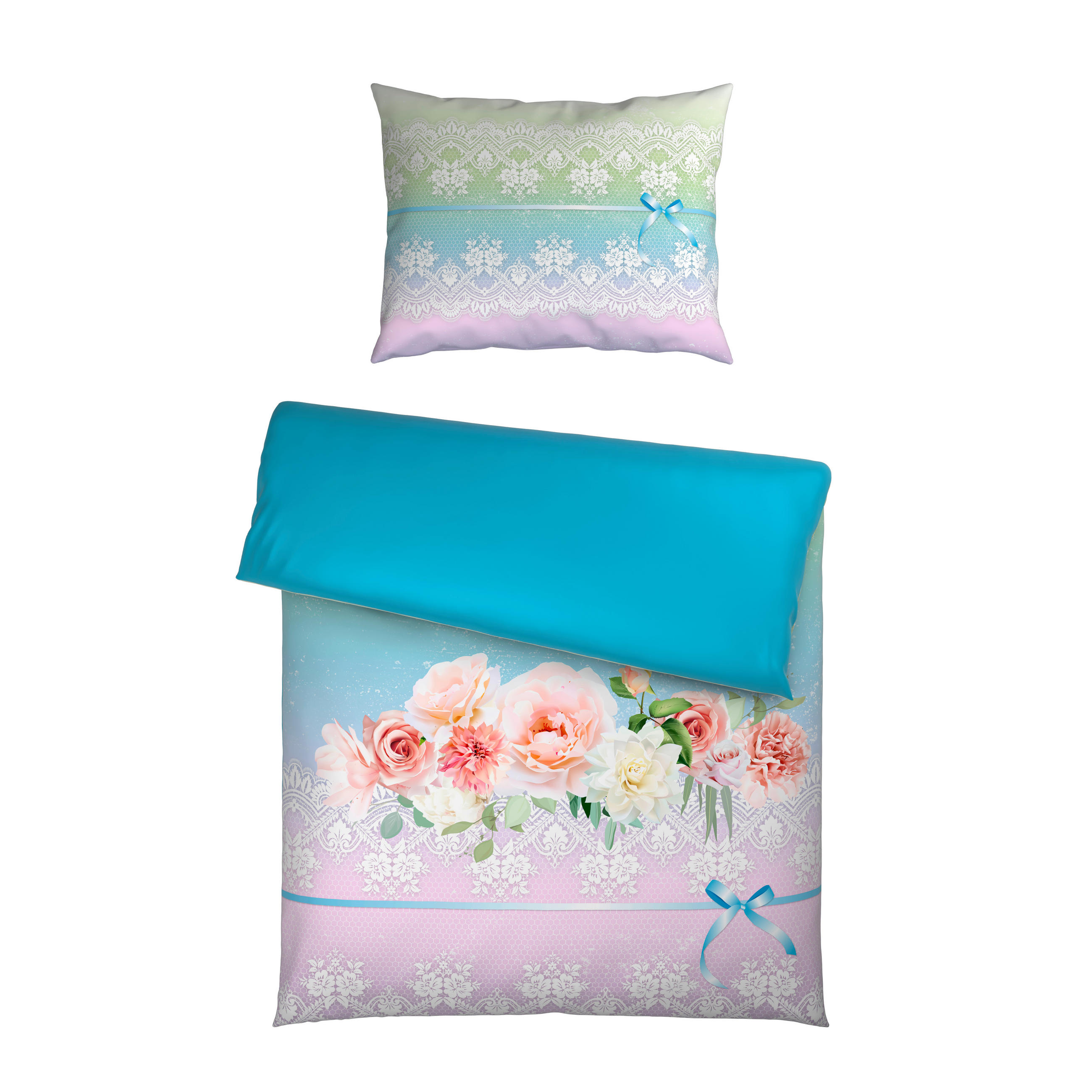 WENDEBETTWÄSCHE TANJA Satin 140/200 cm  - Multicolor, Trend, Textil (140/200cm) - Esposa