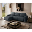 ECKSOFA Anthrazit Webstoff  - Anthrazit/Schwarz, MODERN, Kunststoff/Textil (150/240cm) - Xora
