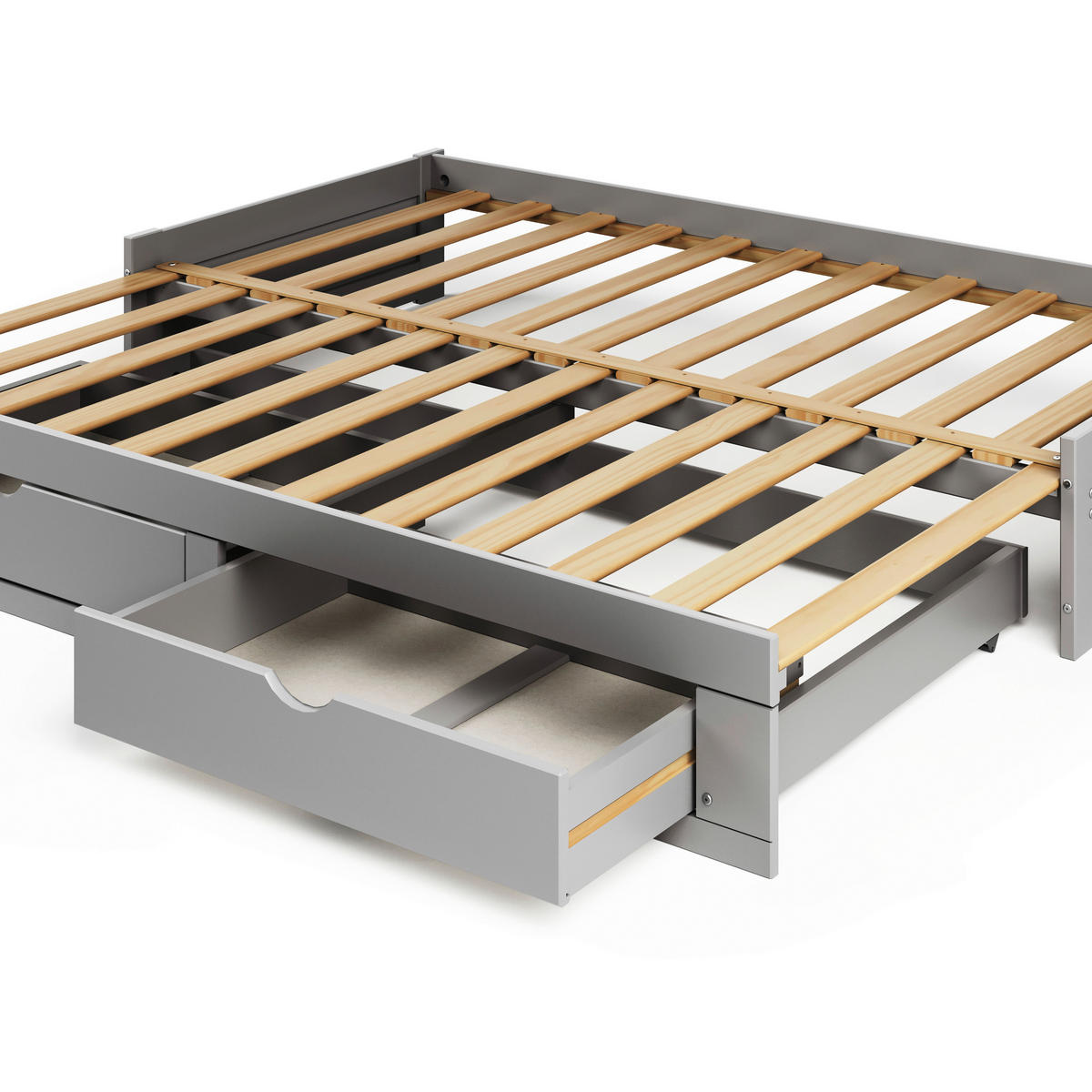 AUSZIEHBETT 90/200 cm Grau  - Grau, Modern, Holz/Holzwerkstoff (90/200cm) - MID.YOU