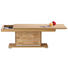 COUCHTISCH Wildeiche vollmassiv rechteckig Eichefarben - Eichefarben, Design, Holz/Metall (120/80/47cm) - Valdera